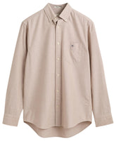 GANT Men's Reg Oxford Shirt, Warm Khaki, M